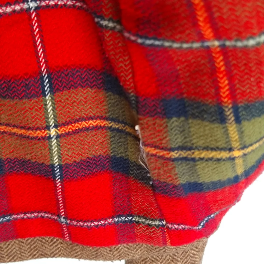 Vintage Brown Abercrombie Emblem Houndstooth Tartan Academia Blazer - Picture 9 of 10